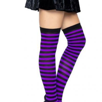 Knee High Striped Tigh High Stockings 6005